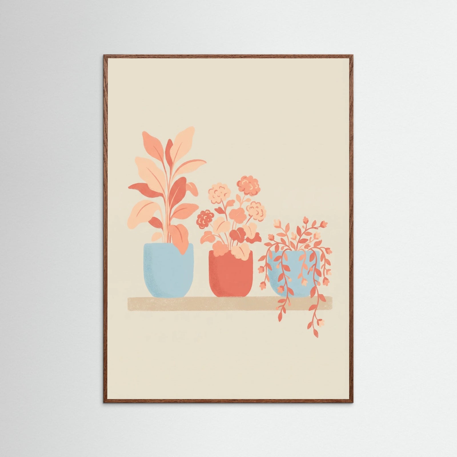 Oak Dark Whimsical Floral Vase