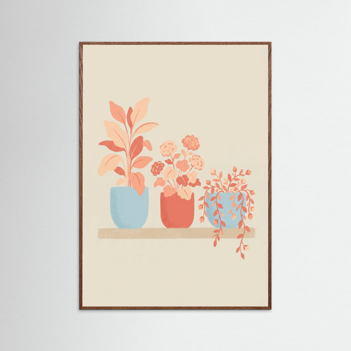 Oak Dark Whimsical Floral Vase