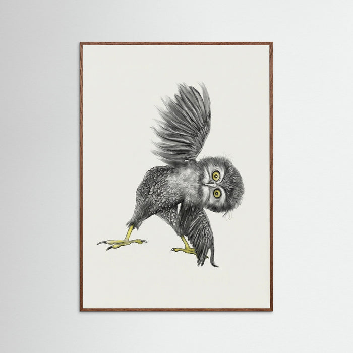 Oak Dark Whimsical Owl Yoga