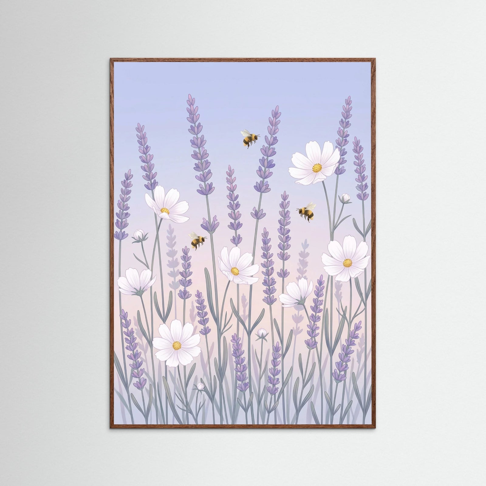 Oak Dark Whimsical Poppy Garden