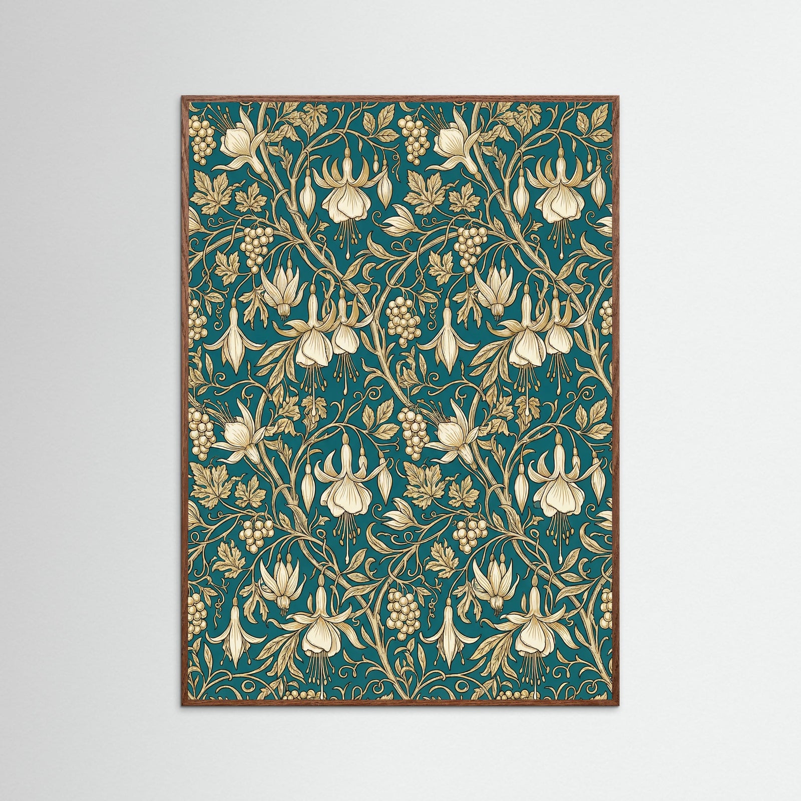 Oak Dark Wild Tulip Pattern