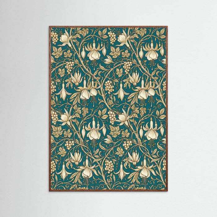 Oak Dark Wild Tulip Pattern