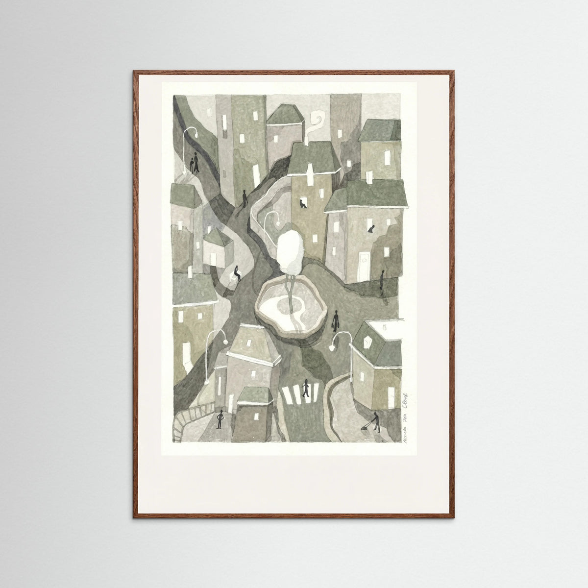 Oak Dark Winding Cityscape