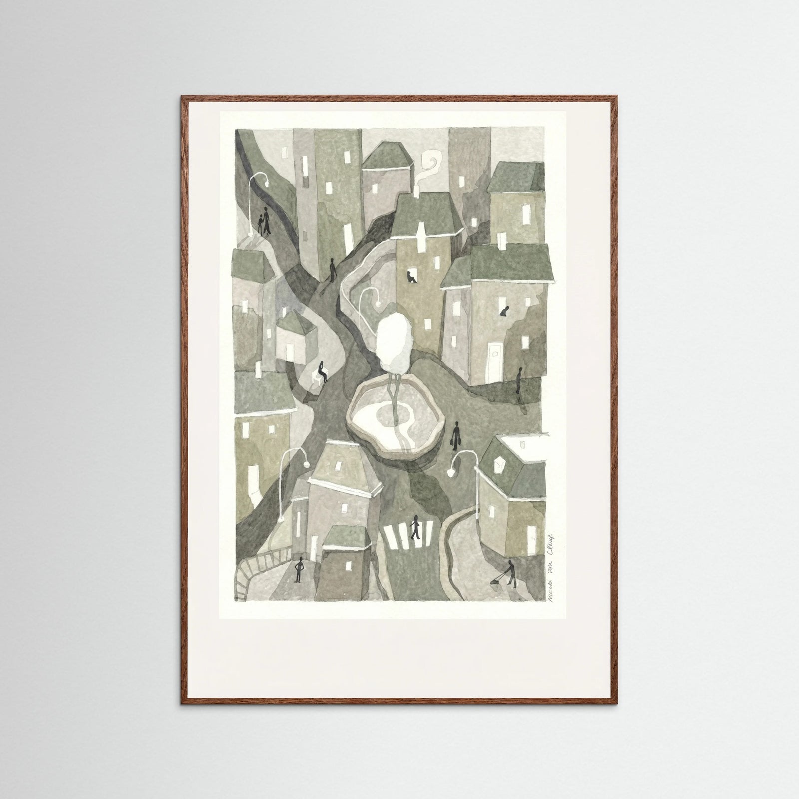 Oak Dark Winding Cityscape