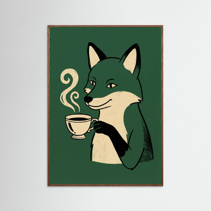 Oak Dark Wine OClock Cat