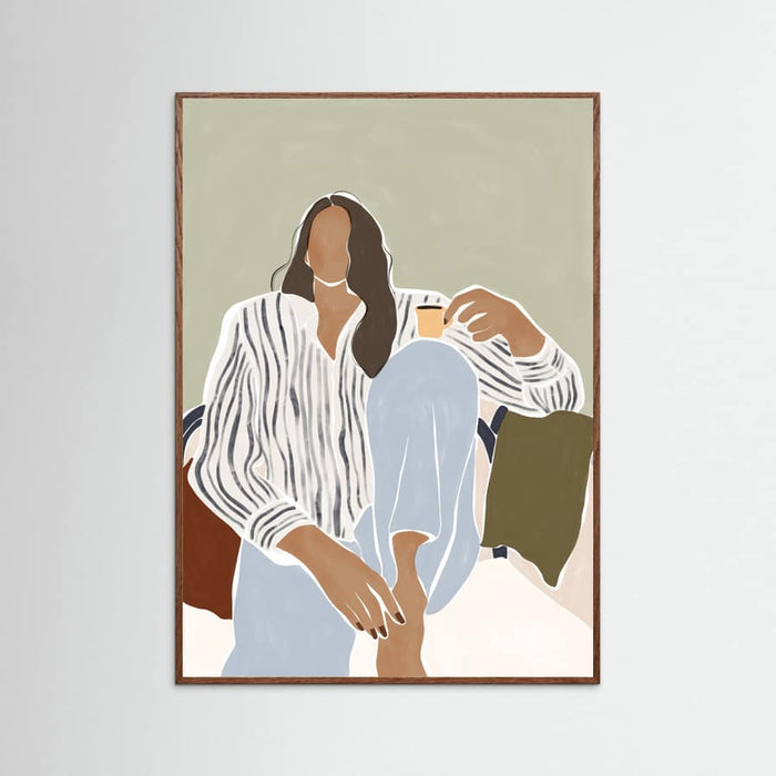 Poster Woman Enjoying a Cup of Espresso – poster e stampa artistica