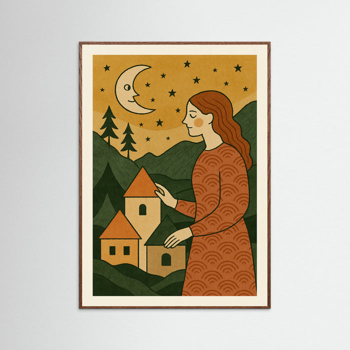 Oak Dark Woman and Horses