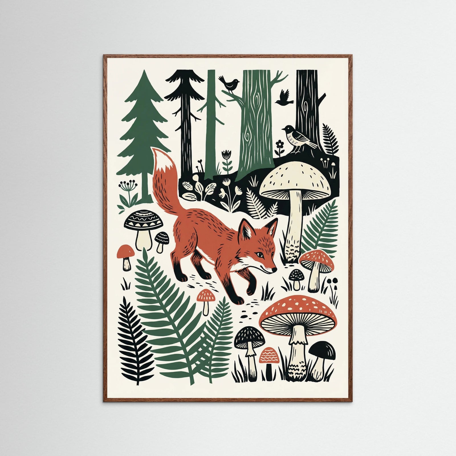 Oak Dark Woodland Folk Art