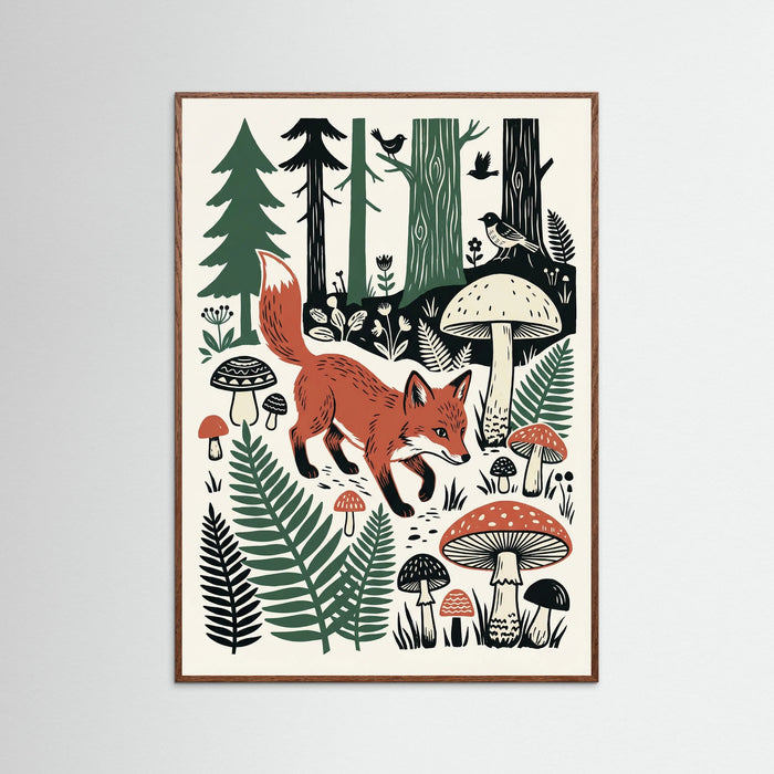 Oak Dark Woodland Folk Art
