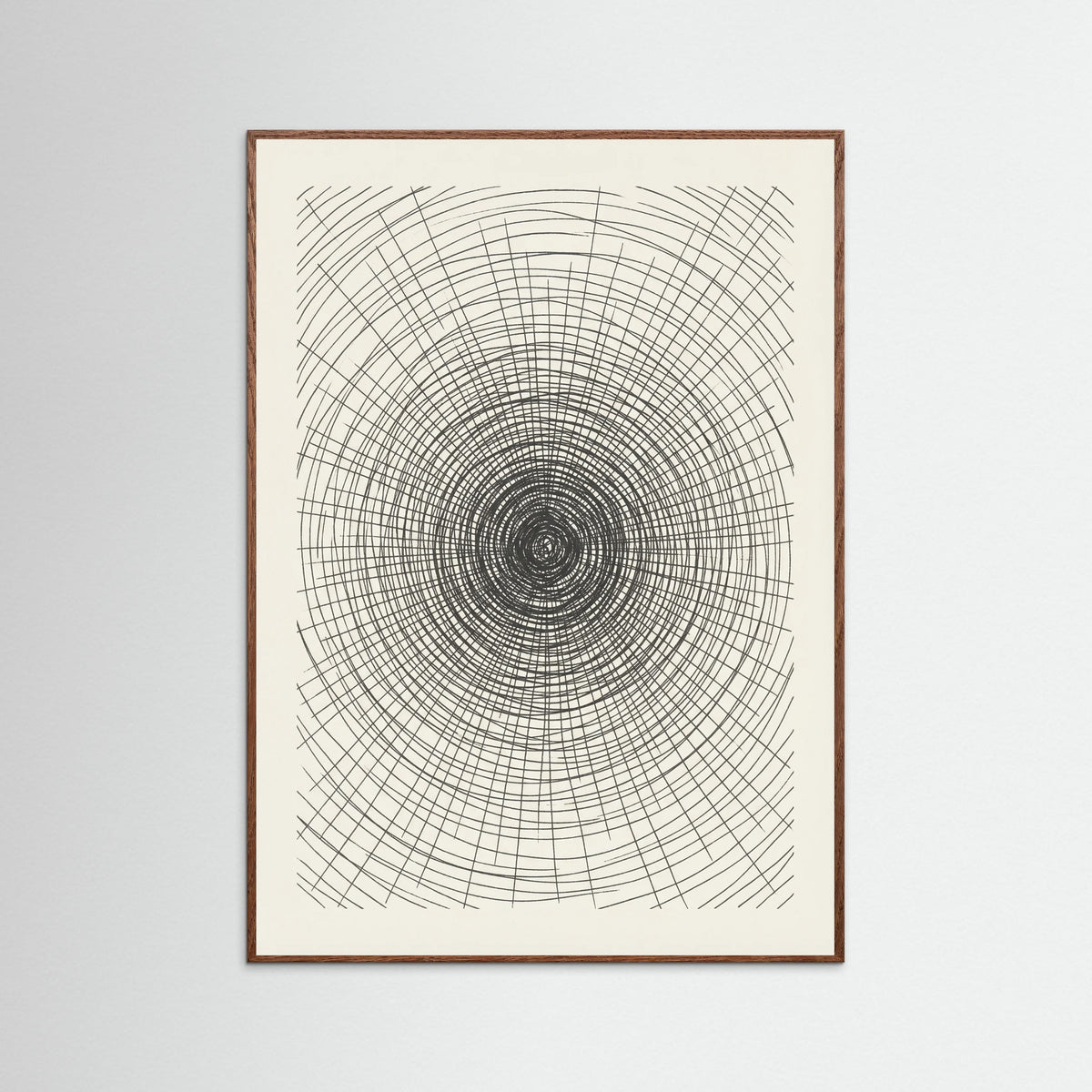 Oak Dark Woven Grid Study