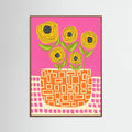 Oak Dark Yellow Roses Poster