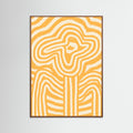 Oak Dark Yellow Striped Flower Poster
