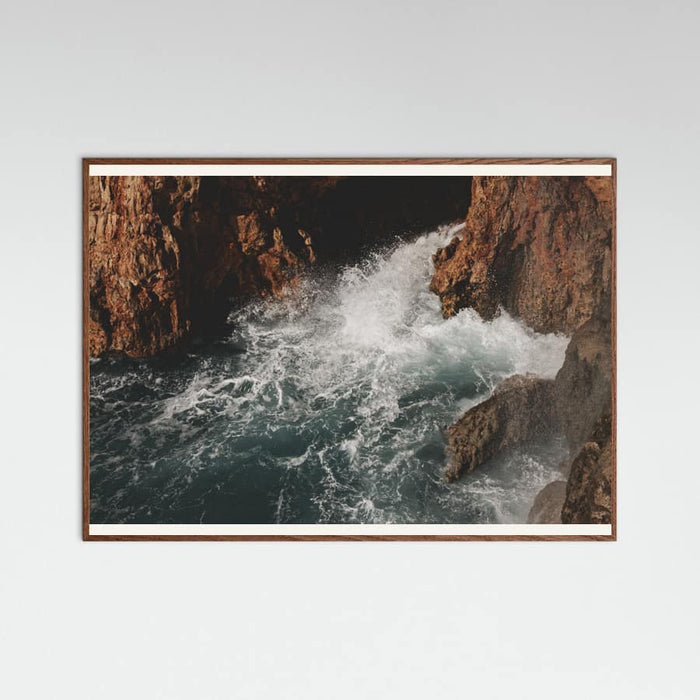sea waves and rocks Poster – plakat og kunsttryk