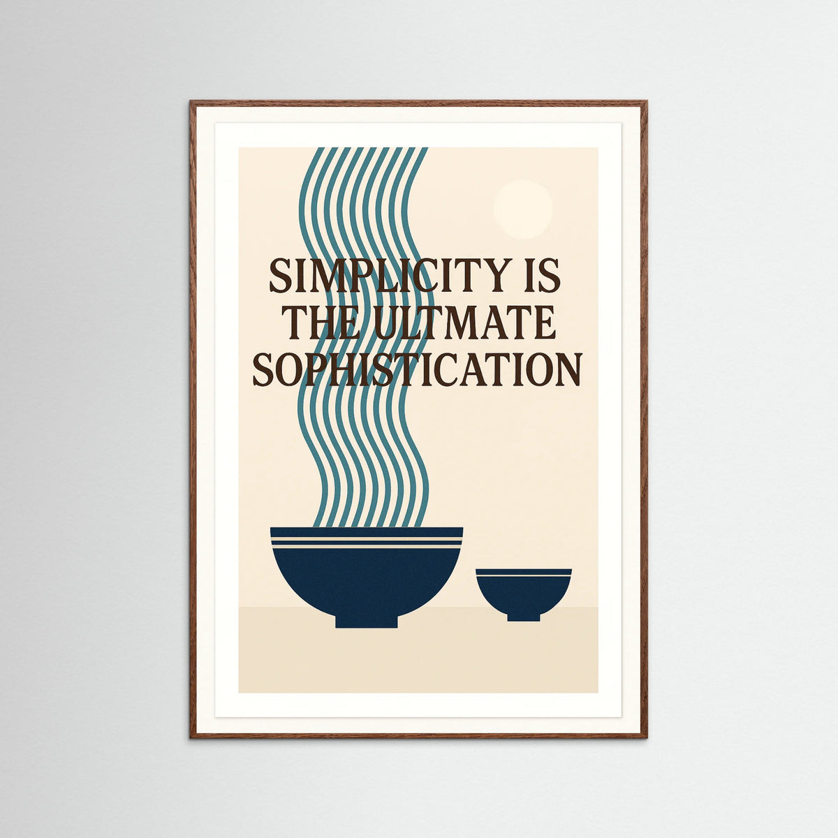 Oak Dark text Japanese Noodle Bowl