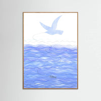 Oak Nature Above the Ocean Waves Poster