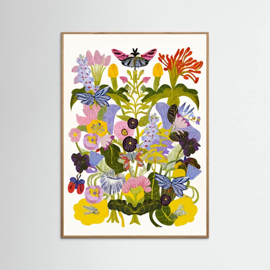 Abstract Autumn Floral Poster