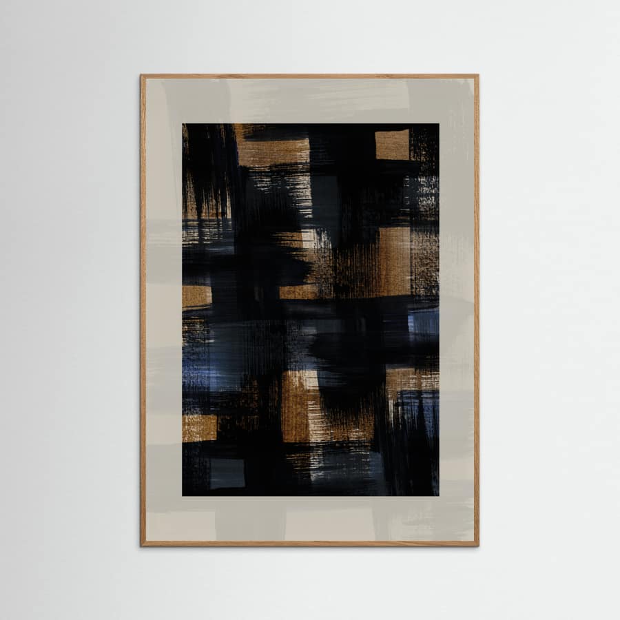 Abstract Brush Strokes 128X Poster – Poster und Kunstdruck