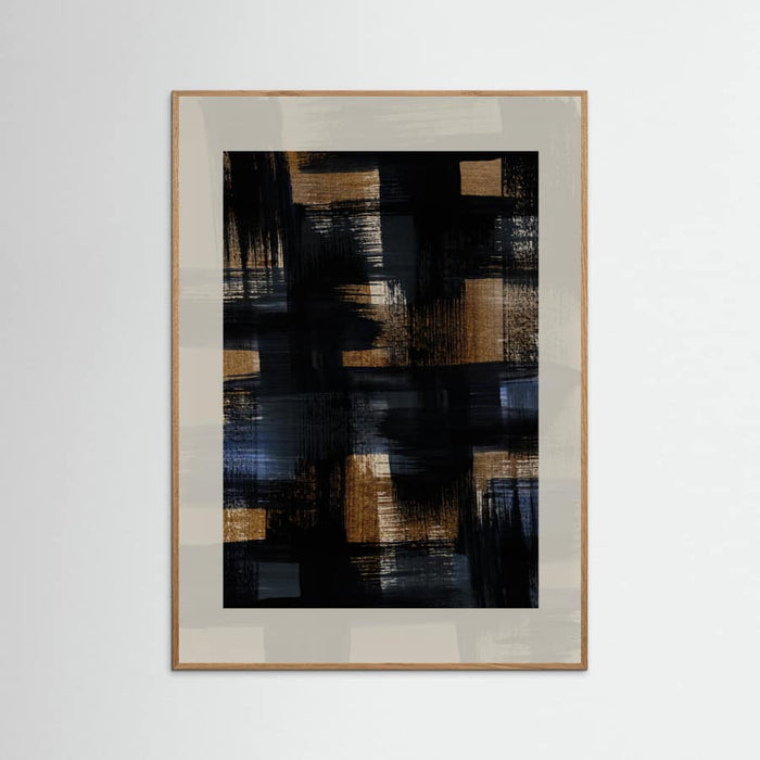 Abstract Brush Strokes 128X Poster – Poster und Kunstdruck