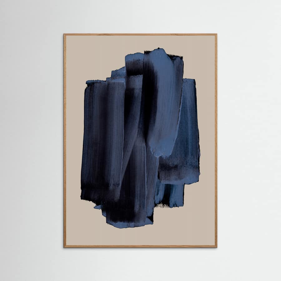 Abstract Brush Strokes 58 Poster