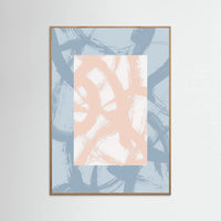 Oak Nature Abstract Brush Strokes 98A Poster