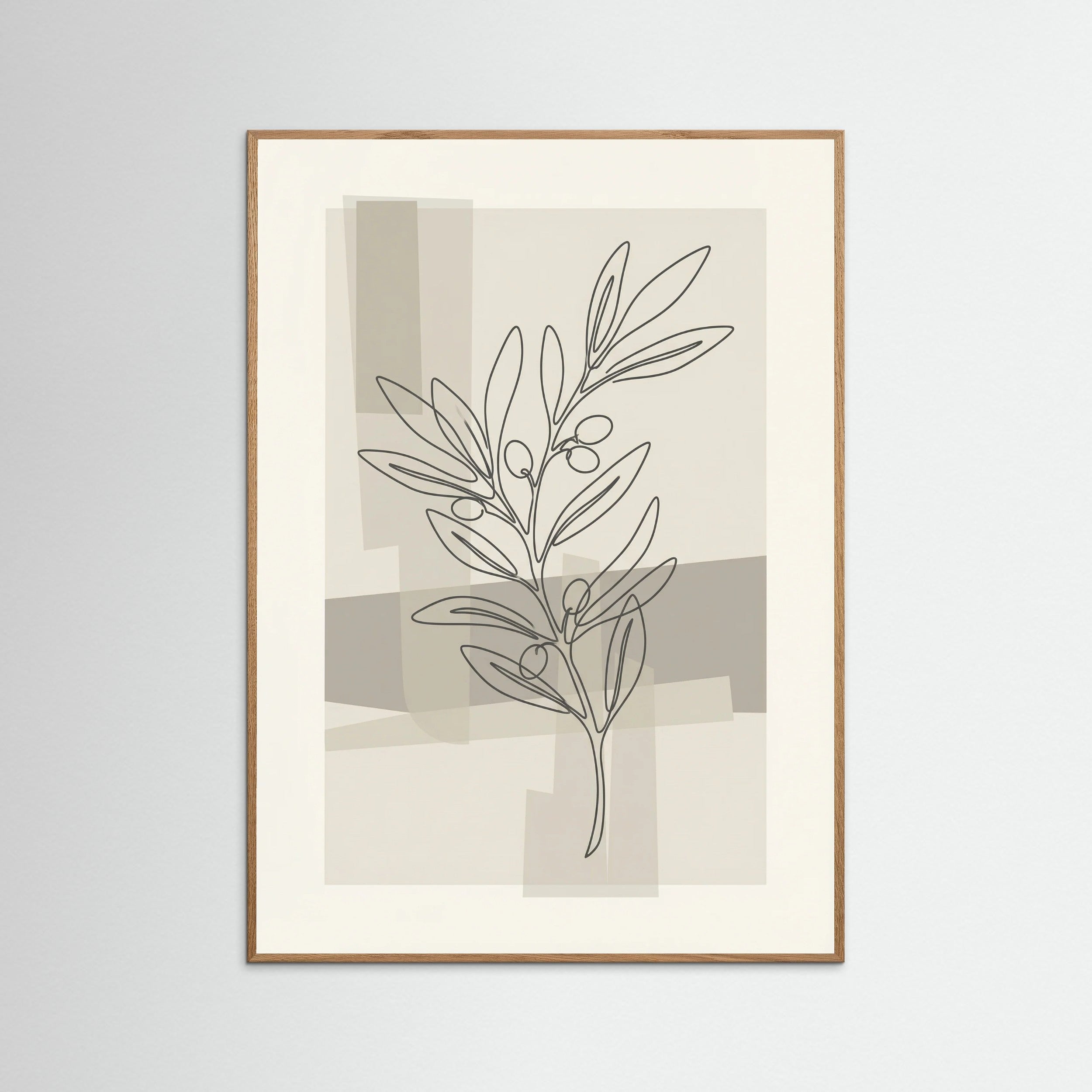 Oak Nature Abstract Floral Contour