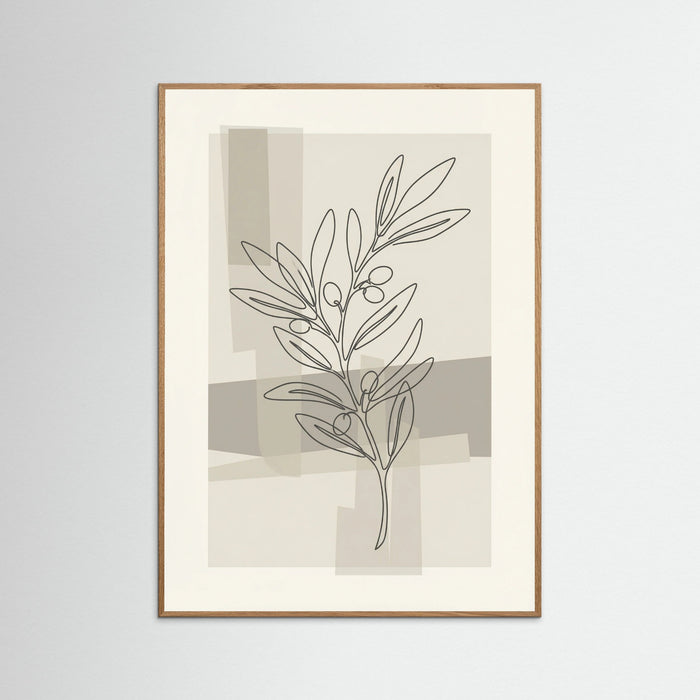 Oak Nature Abstract Floral Contour