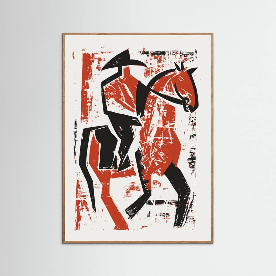 Plakat Abstract Horse Rider