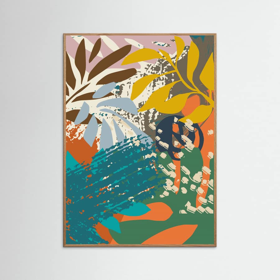 Abstract Leaves Close Up 1 Poster