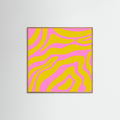 Oak Nature Abstract Lines and Yellow and Pink Poster