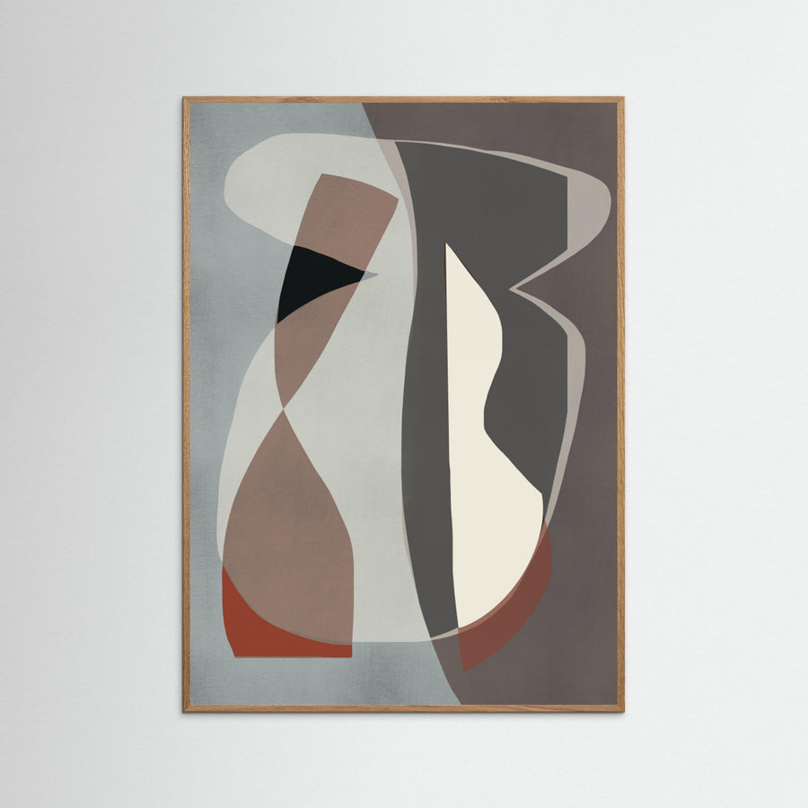 Abstract Neutral Color Cut Out Poster