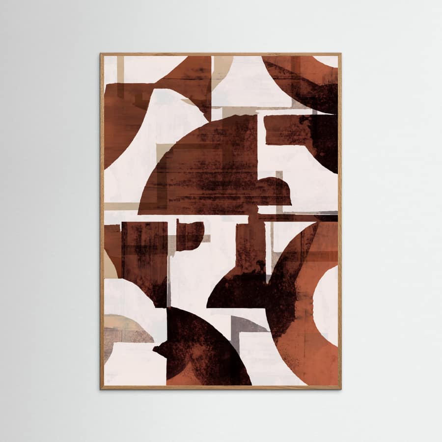 Abstract Rust & Form Poster