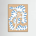 Abstract Shapes Flower Tiger print Poster – poster and art print