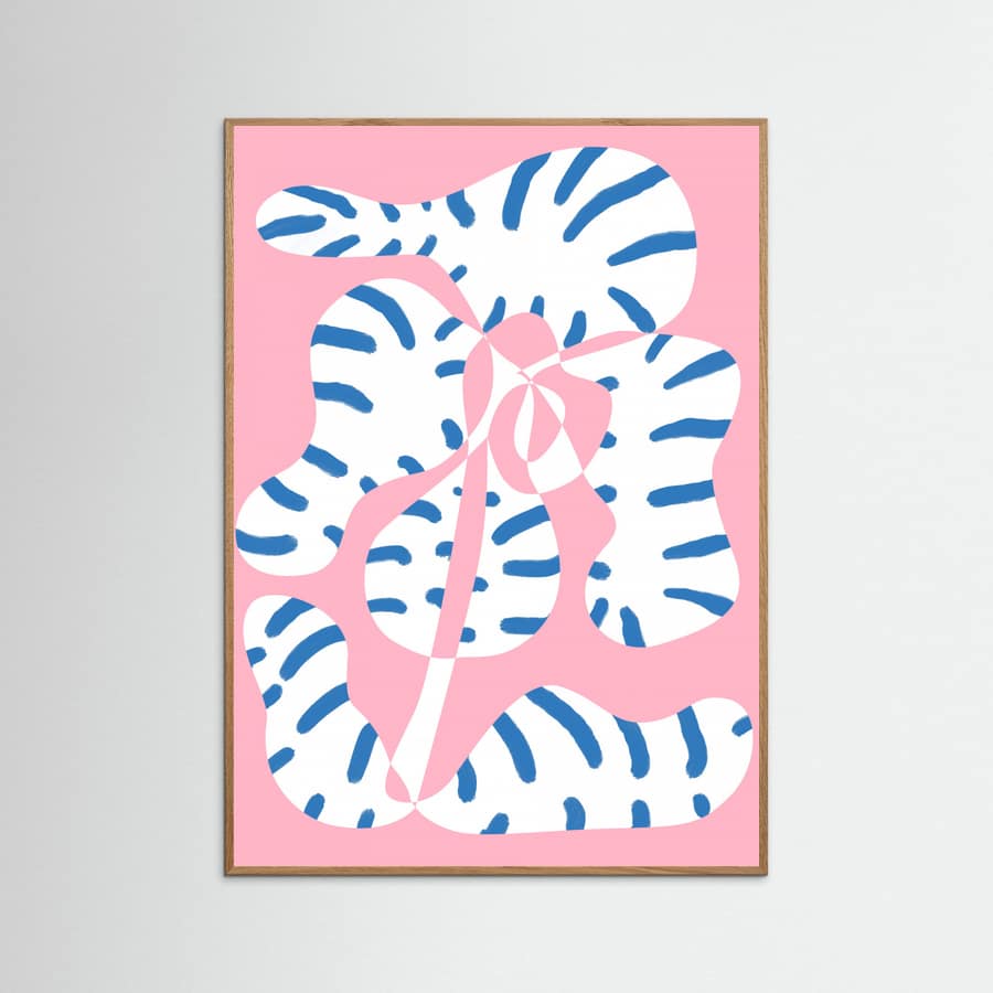 Plakat Abstract Shapes Flower Tiger print – plakat i druk artystyczny