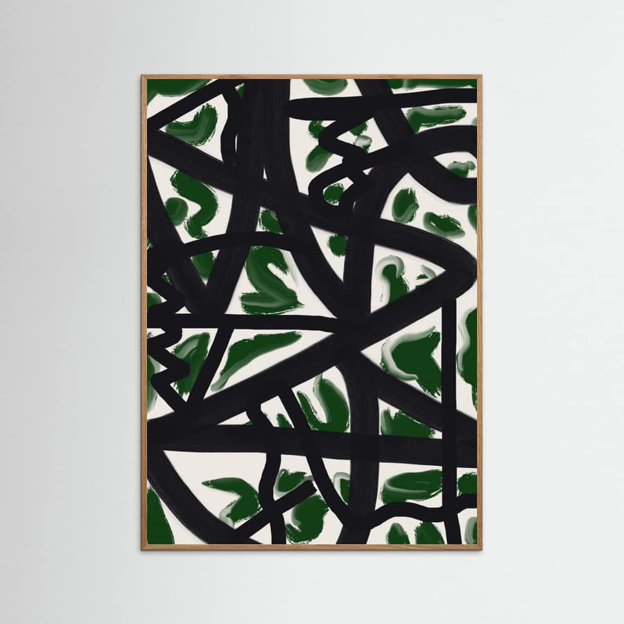 Abstract brush flow -juliste