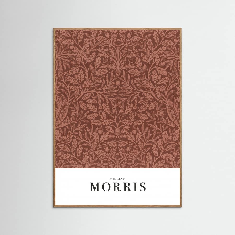 Poster Acorns and oak leaves