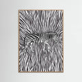 African Zebra striking camouflage -juliste – juliste ja taidepainatus
