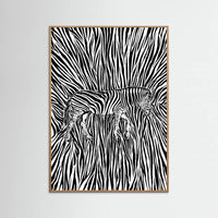 Oak Nature African Zebra striped camouflage Poster