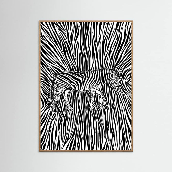 African Zebra striped camouflage -juliste – juliste ja taidepainatus