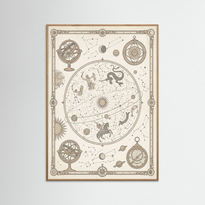 Oak Nature Aged World Atlas
