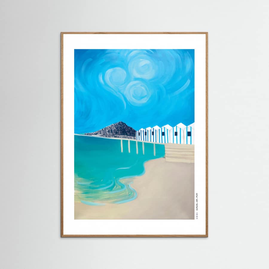 Plakat Amalfi Coast, Naples and Capri Italian Seaside Art Print 30x40
