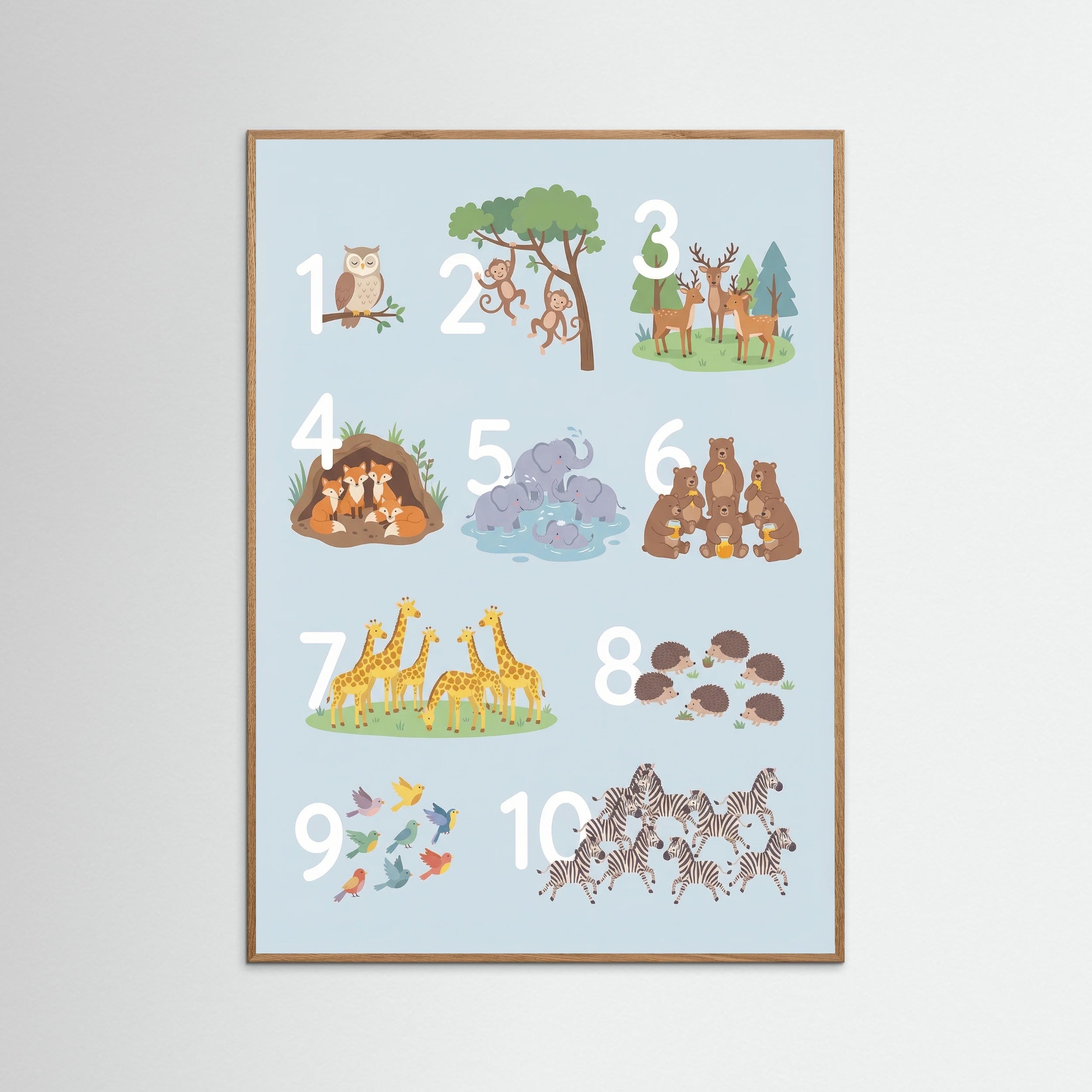 Oak Nature Animal Alphabet Chart
