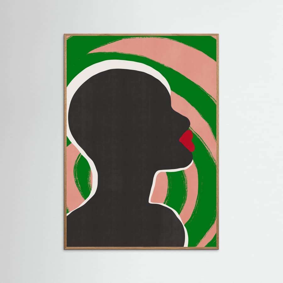 Anonymous Portrait In Green Spiral Poster – poster and art print