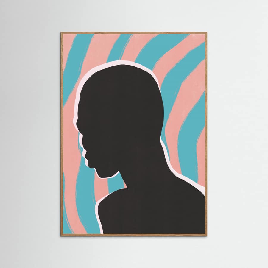 Anonymous Portrait In Neon Lights -juliste – juliste ja taidepainatus