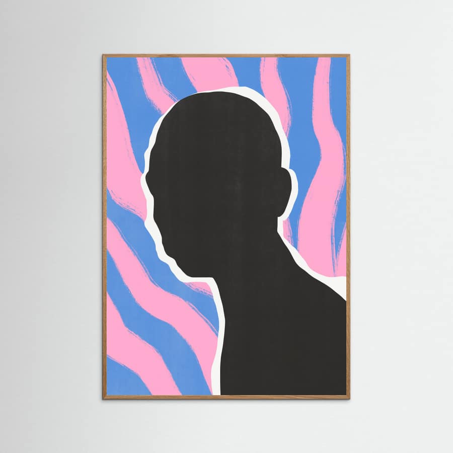Anonymous Portrait In Stripes Poster