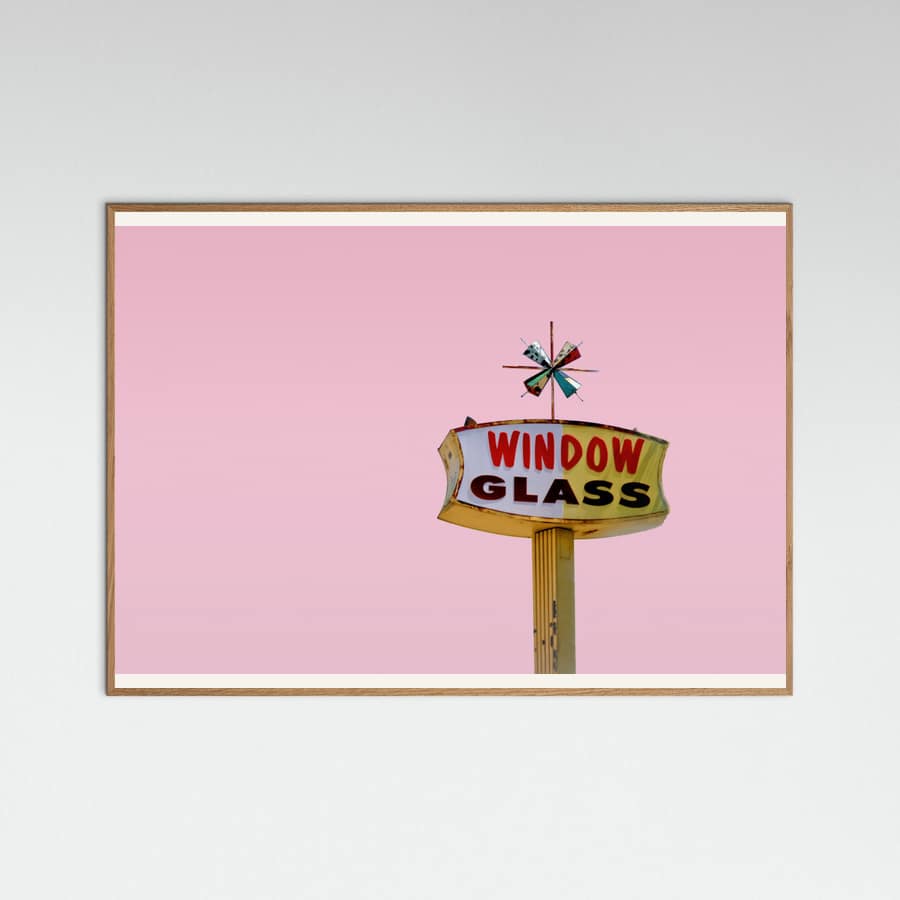 Poster Atomic Pink Starburst Vintage Sign – poster e stampa artistica