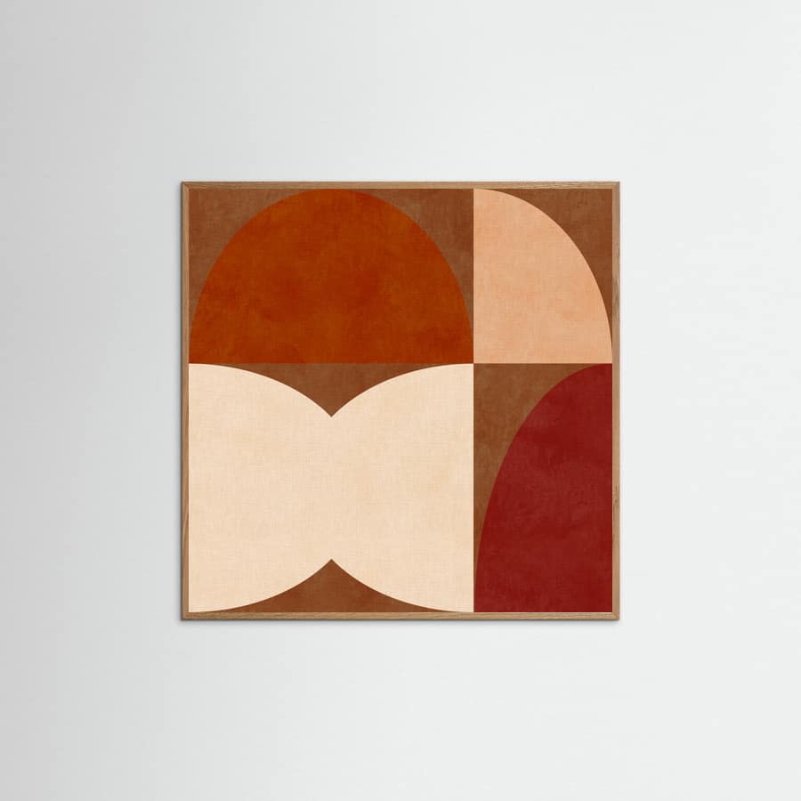 Autumn Mid Century Earthy 14 Poster – plakat og kunsttryk