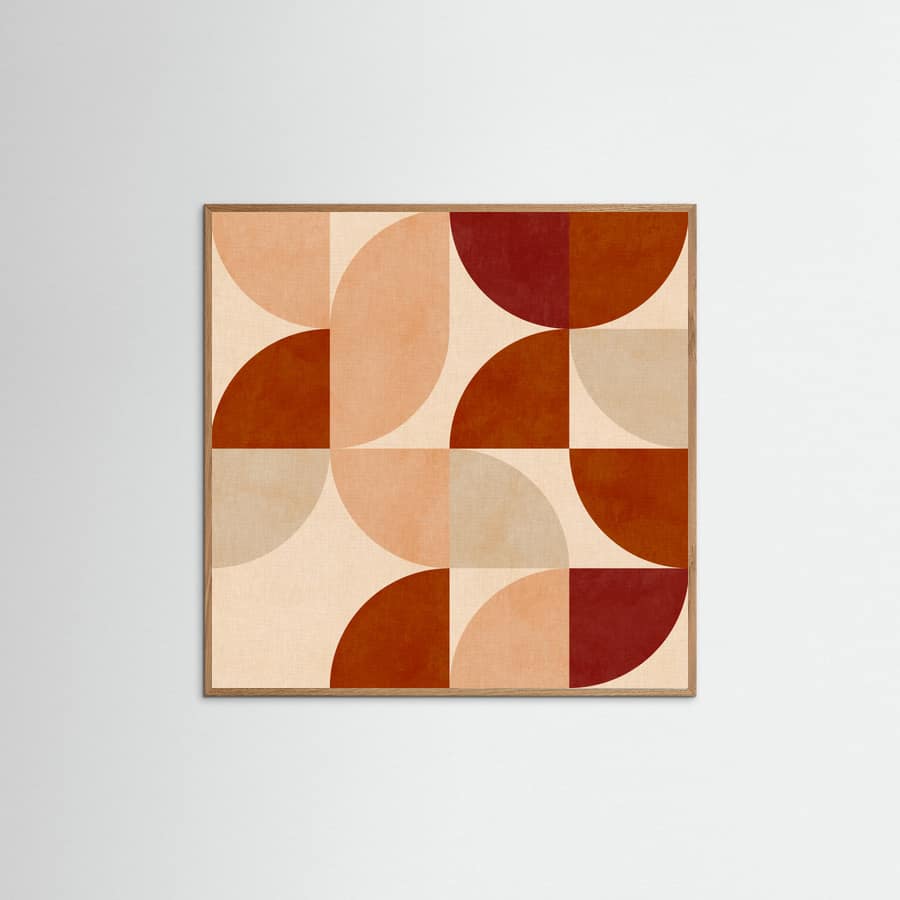 Autumn Mid Century Earthy Poster – poster en kunstdruk