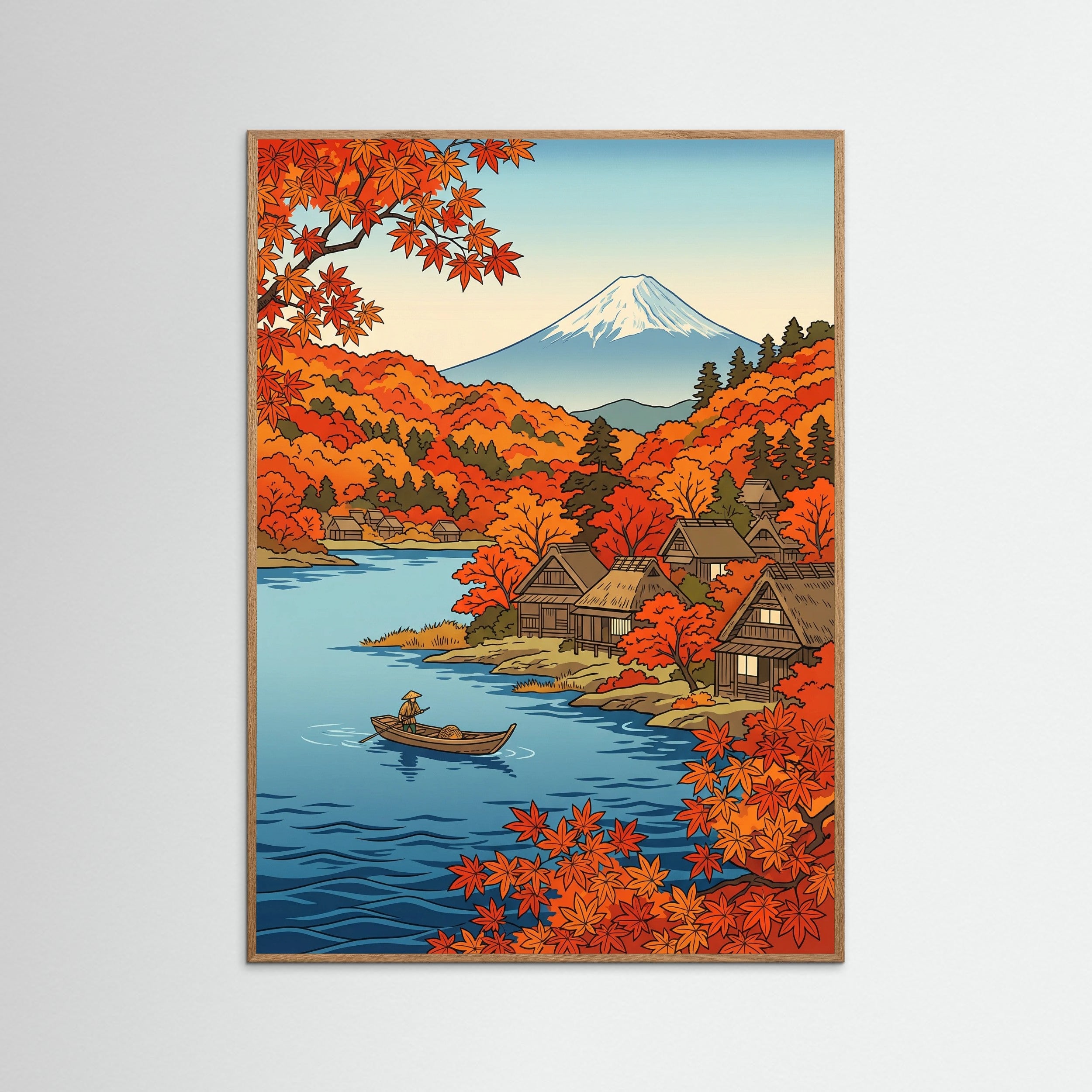 Oak Nature Autumn River Bridge