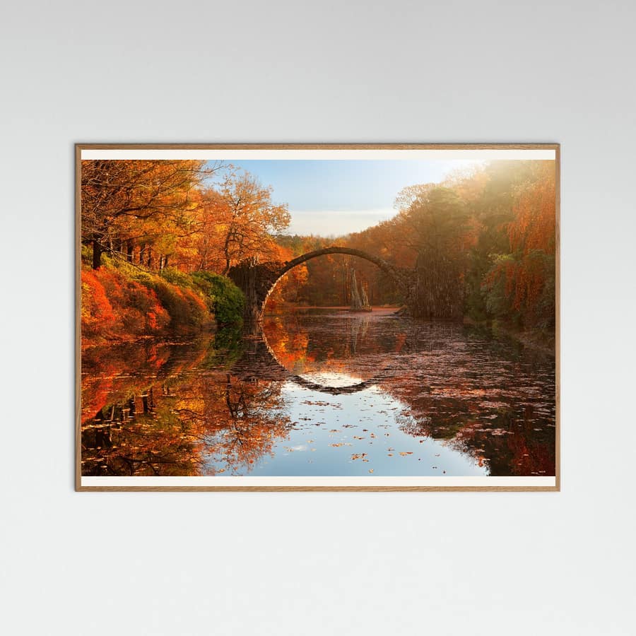 Autumn lake Poster – plakat og kunsttryk