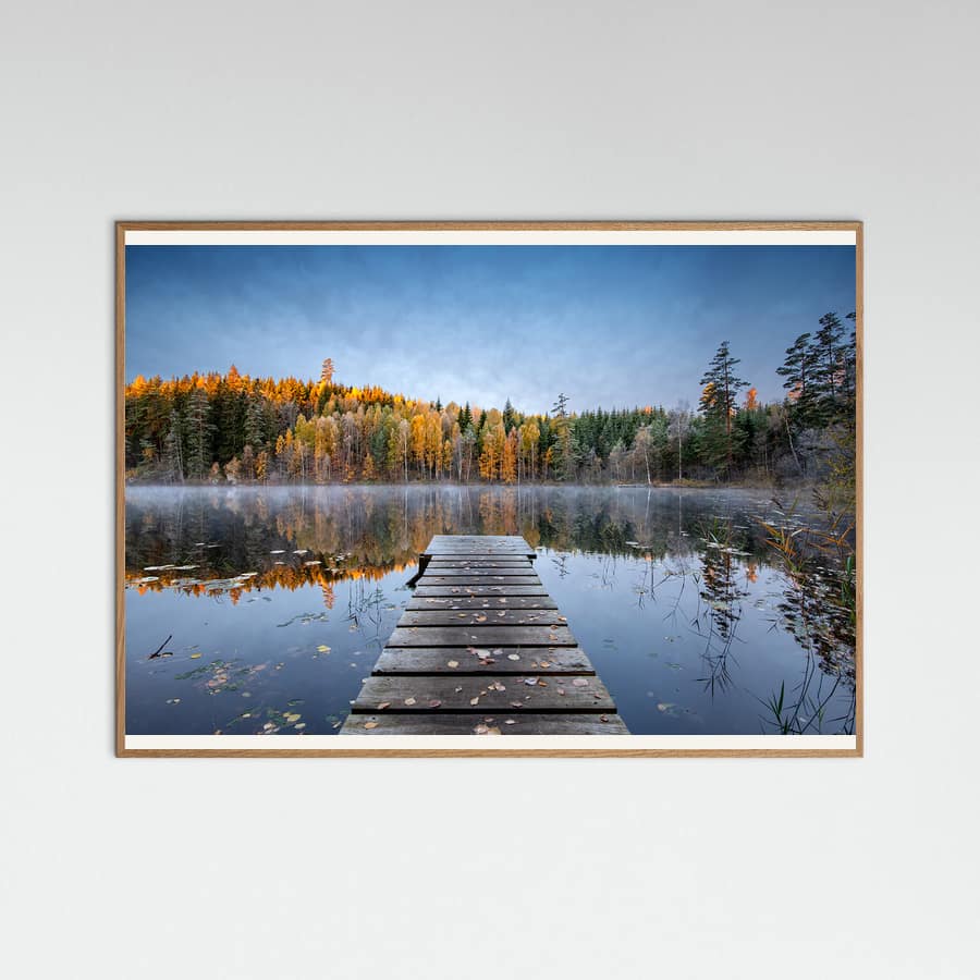 Autumn pier Poster
